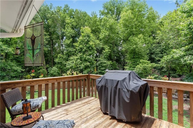 599 Palmer Ct SE, Conyers, GA 30094 - wooden deck with grilling area