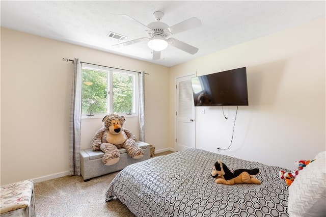 599 Palmer Ct SE, Conyers, GA 30094 - carpeted bedroom featuring ceiling fan