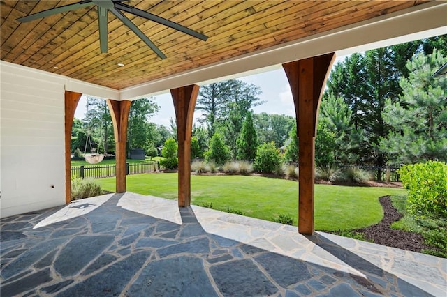 1830 Maple St, Carrollton, GA 30117 - view of patio / terrace with a ceiling fan