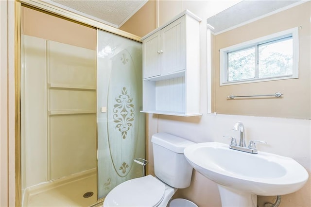 364 Stafford St SW, Marietta, GA 30064 - bathroom with crown molding and a shower stall
