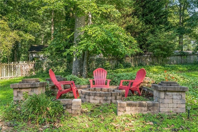 364 Stafford St SW, Marietta, GA 30064 - fenced backyard with a fire pit