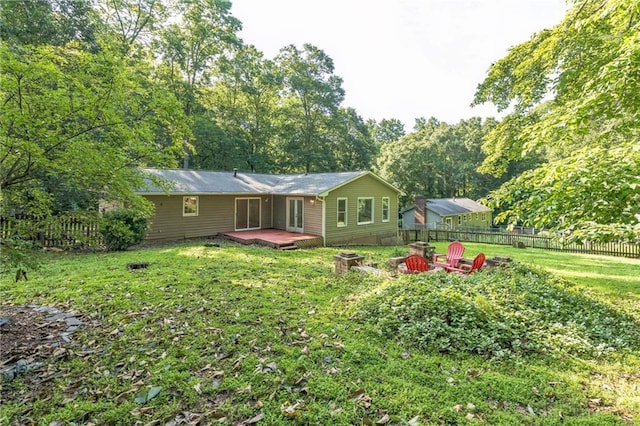 364 Stafford St SW, Marietta, GA 30064 - back of house featuring a fire pit and a deck