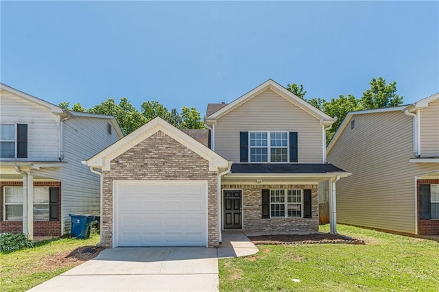 5280 Tussahaw Xing, Mcdonough, GA 30252 - view of front facade with an attached garage and brick siding