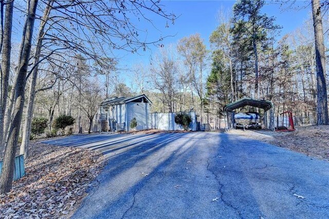 view of asphalt driveway