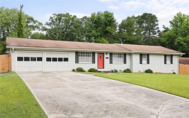 2103 Blue Creek Ct, Conley, GA 30288 - ranch-style home featuring an attached garage, driveway, and brick siding