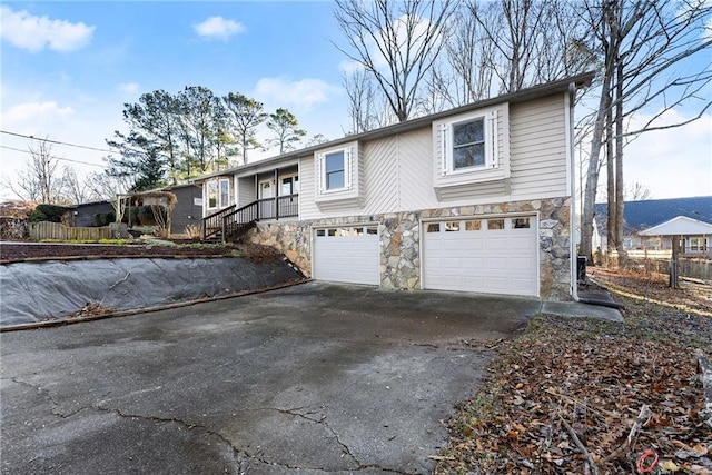 view of front of home featuring a garage