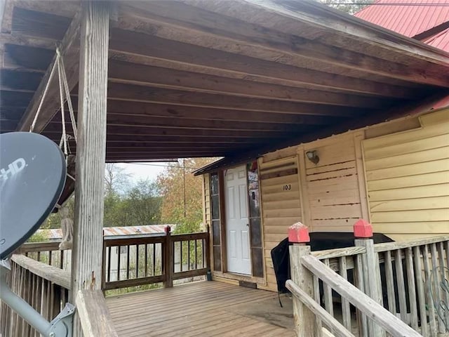 view of wooden terrace