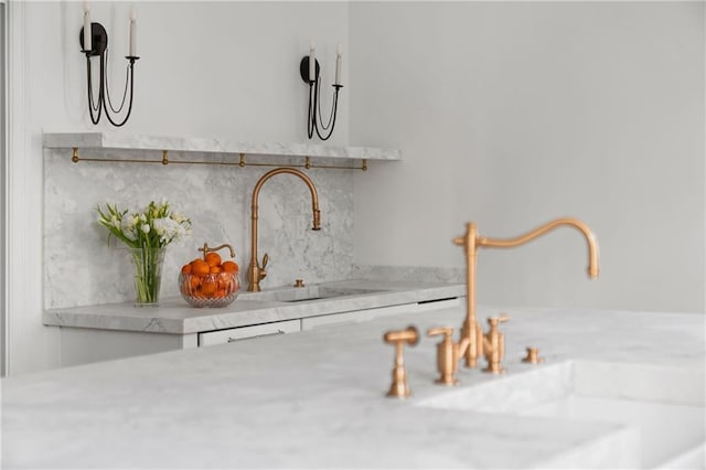 3051 Habersham Rd NW, Atlanta, GA 30305 - interior details featuring a sink and decorative backsplash