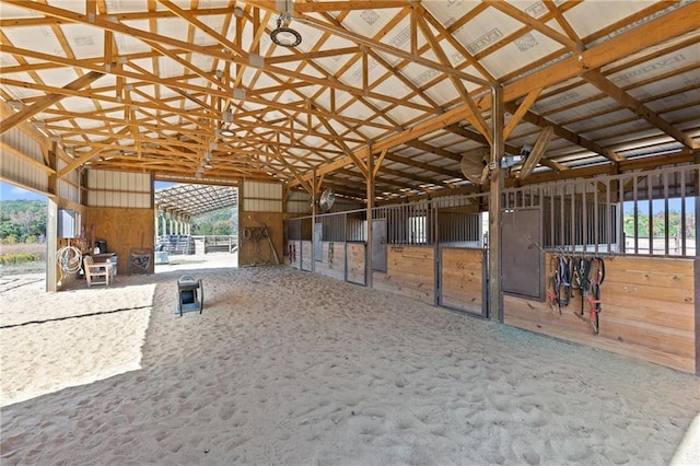 view of horse barn