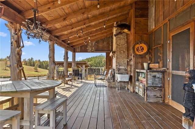 view of wooden deck