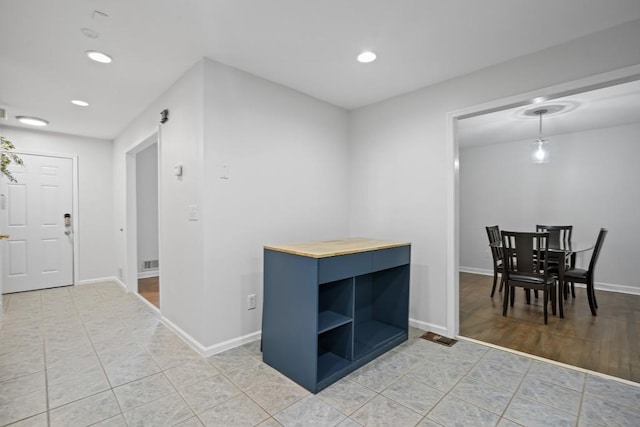 foyer entrance with wood-type flooring