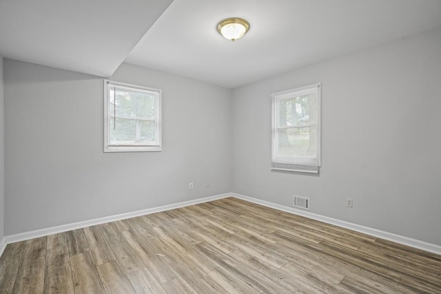 empty room featuring light hardwood / wood-style flooring