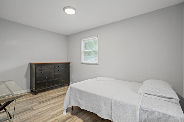 bedroom featuring light hardwood / wood-style flooring