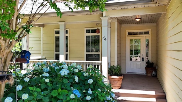 34 Laurel Way NE, White, GA 30184 - doorway to property featuring covered porch