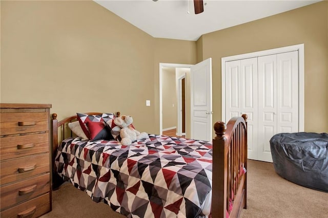 34 Laurel Way NE, White, GA 30184 - bedroom with carpet floors, a closet, and a ceiling fan