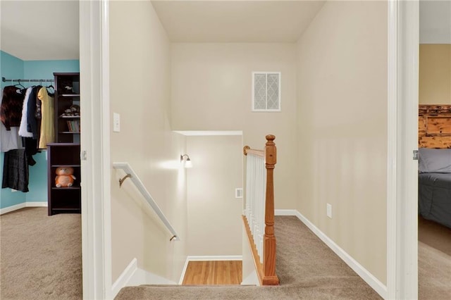 34 Laurel Way NE, White, GA 30184 - stairs with carpet floors and baseboards