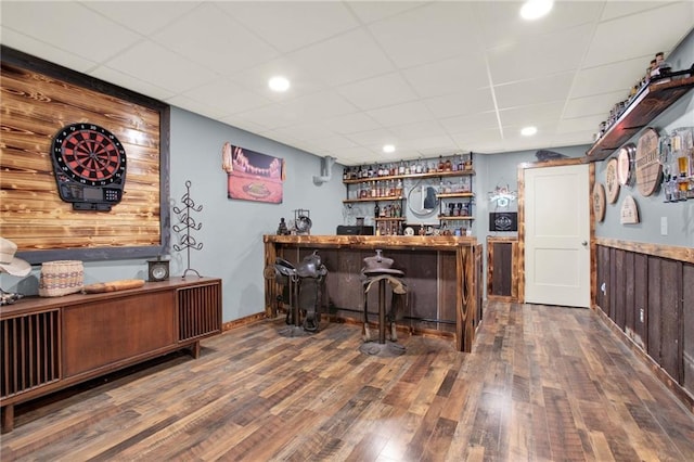 34 Laurel Way NE, White, GA 30184 - indoor dry bar featuring wood finished floors and a drop ceiling