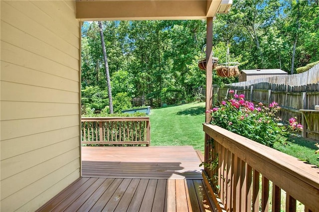 34 Laurel Way NE, White, GA 30184 - wooden terrace featuring view of wooded area