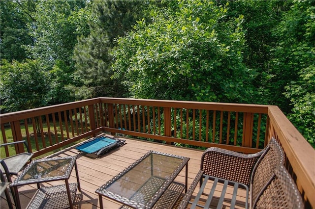 6892 Big Sky Dr, Flowery Branch, GA 30542 - view of wooden deck