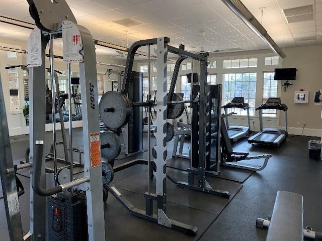 6892 Big Sky Dr, Flowery Branch, GA 30542 - gym featuring baseboards