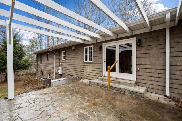 view of patio / terrace with central air condition unit