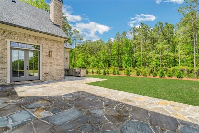 view of patio with french doors