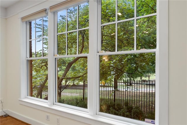 interior space with baseboards