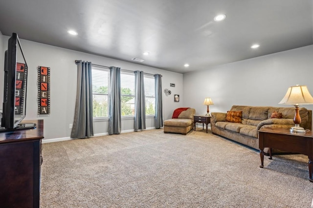 view of carpeted living room