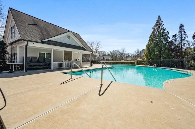 view of pool with a patio area