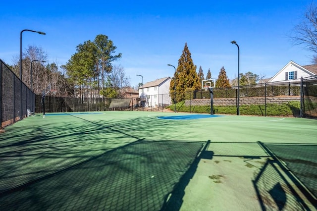 view of sport court with basketball court