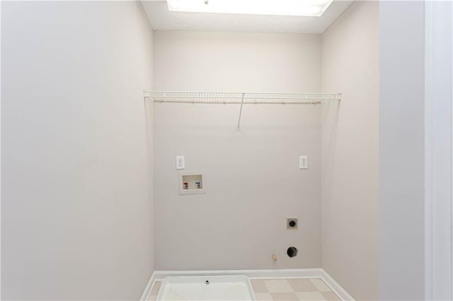 laundry room with gas dryer hookup, hookup for an electric dryer, and hookup for a washing machine