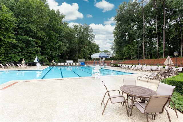 view of pool with a patio