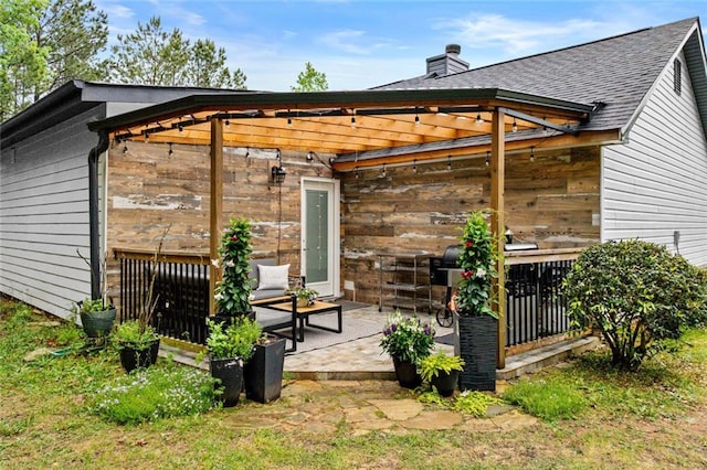 415 Southridge Rd, Winder, GA 30680 - back of house with a patio area and a chimney