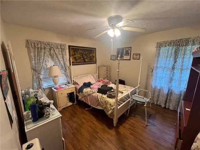 301 Sisson Ave NE, Atlanta, GA 30317 - bedroom featuring dark wood-type flooring and ceiling fan