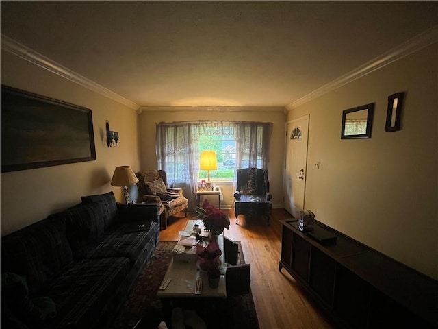 301 Sisson Ave NE, Atlanta, GA 30317 - living area with wood finished floors and crown molding