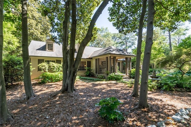 view of front of property with stucco siding