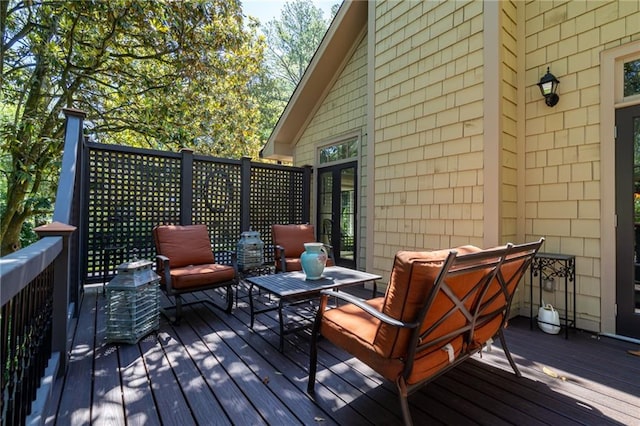 view of wooden deck