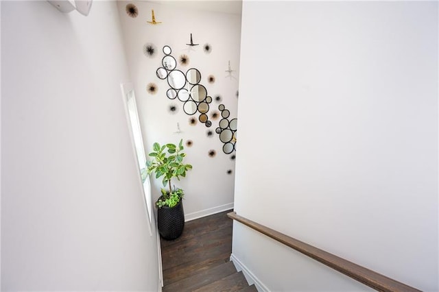 1821 Huntington Hills Ln NW, Atlanta, GA 30309 - stairway with wood finished floors and baseboards