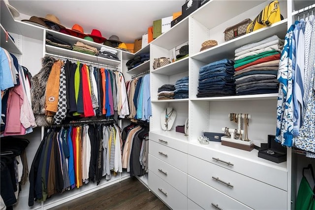 1821 Huntington Hills Ln NW, Atlanta, GA 30309 - walk in closet with dark wood-style flooring