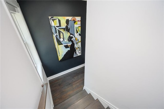 1821 Huntington Hills Ln NW, Atlanta, GA 30309 - stairway featuring wood finished floors and baseboards