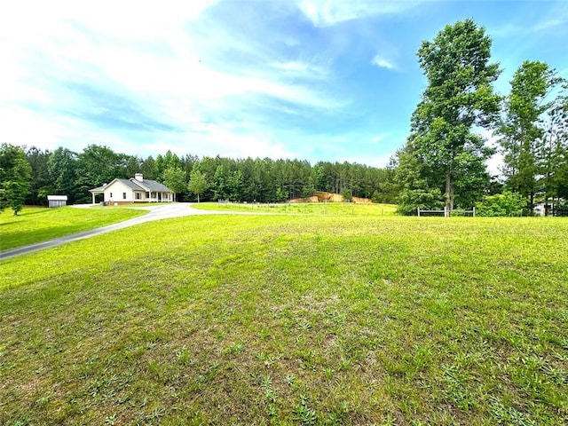 44 Powell Rd NW, Adairsville, GA 30103 - view of grassy yard featuring a wooded view