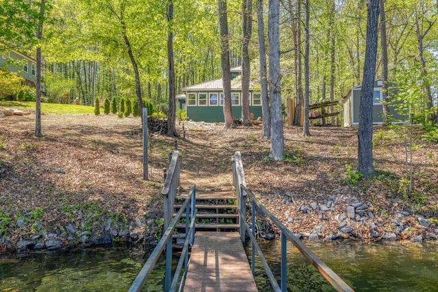 dock with a view of trees
