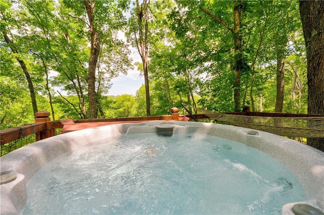 307 Pigeon Creek Rd, Blue Ridge, GA 30513 - view of pool with a hot tub