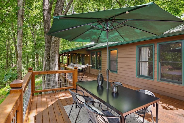 307 Pigeon Creek Rd, Blue Ridge, GA 30513 - deck with outdoor dining space