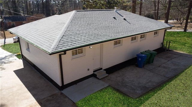 view of home's exterior with a patio