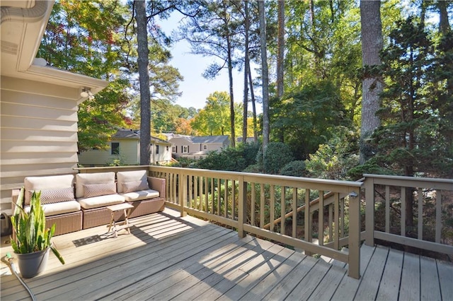 deck with outdoor lounge area