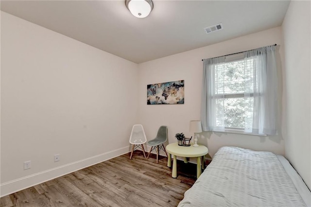 bedroom featuring light wood-type flooring