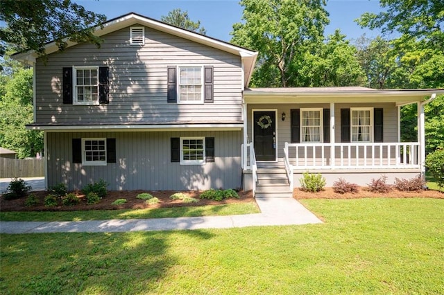 2880 Brett Cir NW, Acworth, GA 30101 - split level home with a porch and a front yard