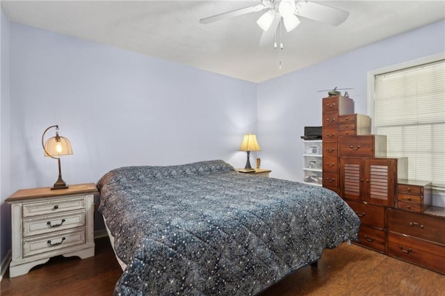 136 Pine St, Covington, GA 30014 - bedroom with wood finished floors and a ceiling fan