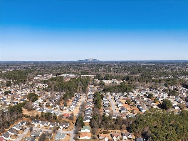 drone / aerial view with a mountain view